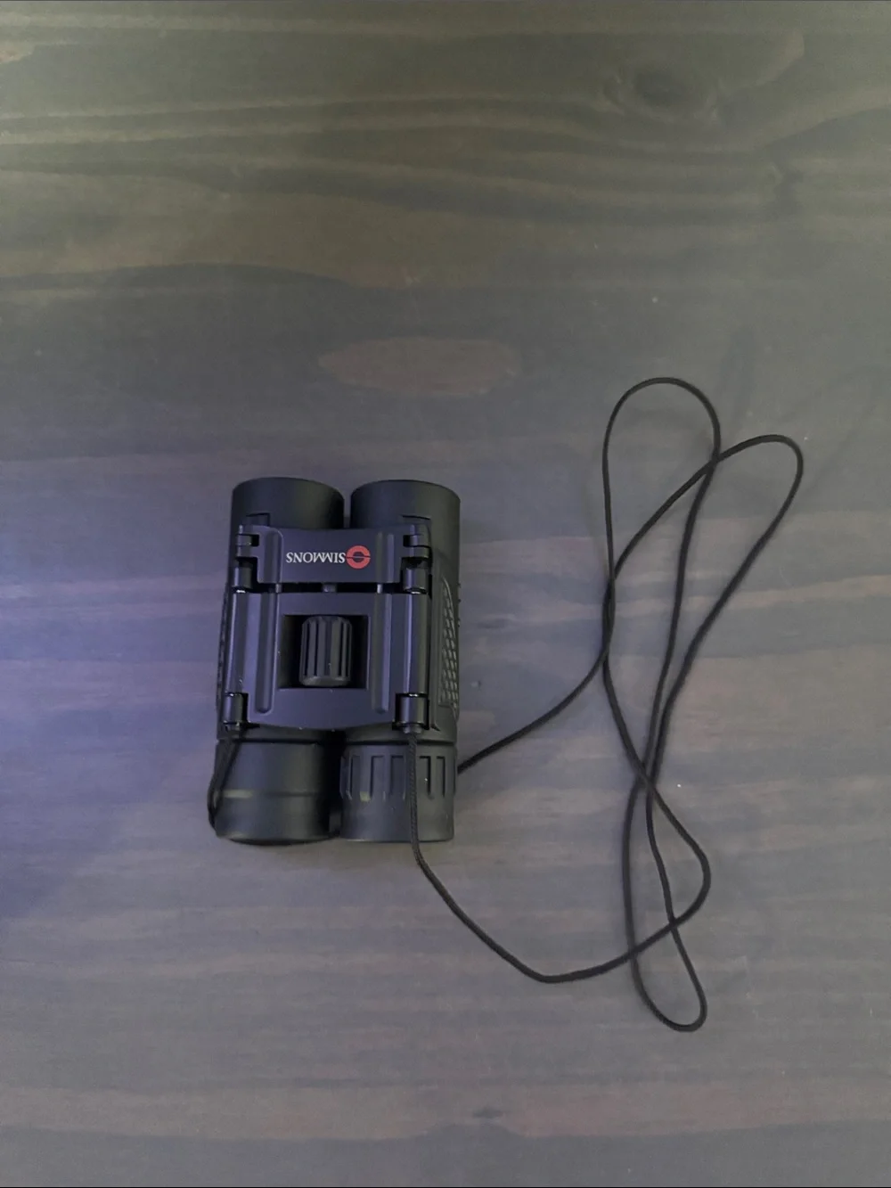 Simons Black Compact Binoculars with Neck Strap